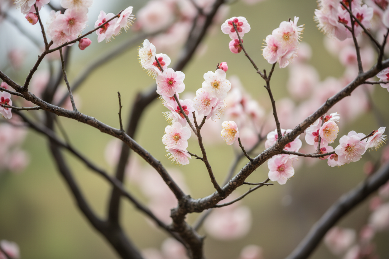 梅花：寒霜中的嬌美，歲末門扉的温柔祝禱